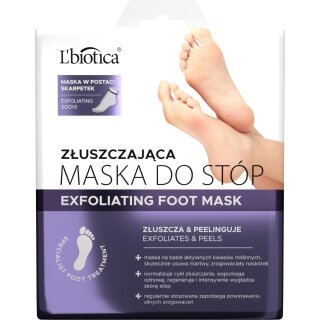 L'BIOTICA Złuszczająca maska do stóp skarpetki