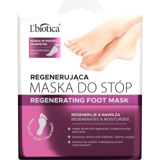 L'BIOTICA Regenerująca Maska do stóp skarpetki