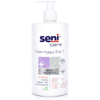 SENI CARE Krem myjący 3 w 1 mocznik 3% 500 ml