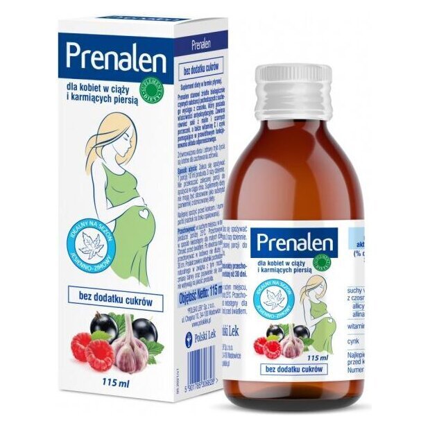 Prenalen Syrop bez dodatku cukrów 115 ml | drogeria-zdrowie.com.pl