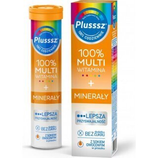 Plusssz 100% Multiwitamina + Minerały 20 tabletek musujących
