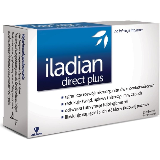 Iladian direct plus 10 kapsułek dopochwowych | drogeria-zdrowie.com.pl