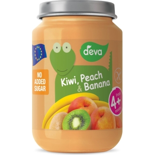 DEVA Deserek kiwi i brzoskwinia z bananem, 200 g