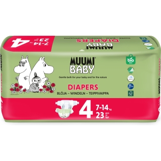MUUMI Pieluszki 4 MAXI 7-14 kg EKO 23 sztuki
