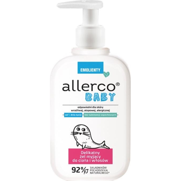 ALLERCO BABY EMOLIENTY Delikatny Żel myjący 200 ml | drogeria-zdrowie.com.pl