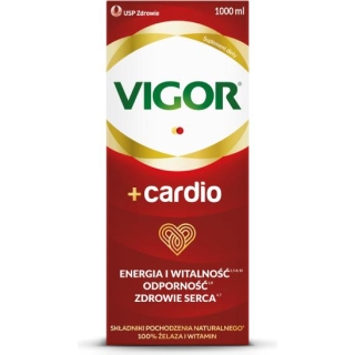 VIGOR+ CARDIO, Witaminy i Żelazo, płyn 1000 ml