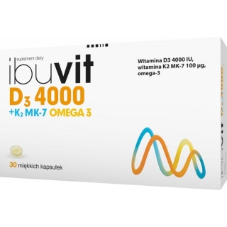 Ibuvit D3 4000 + K2 MK-7 Omega3 30 kapsułek