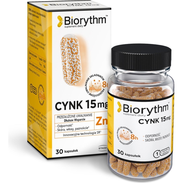 Biorythm Cynk 15 mg 30 kapsułek | drogeria-zdrowie.com.pl