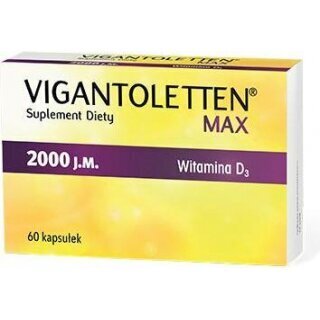 VIGANTOLETTEN MAX, witamina D3 2000 na odporność, 60 kapsułek