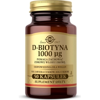SOLGAR D-biotyna 1000 mcg 50 kapsułek