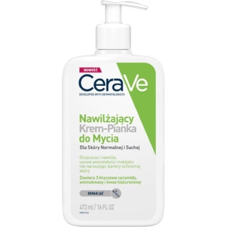 CERAVE Nawilżający krem-pianka do mycia, 473 ml