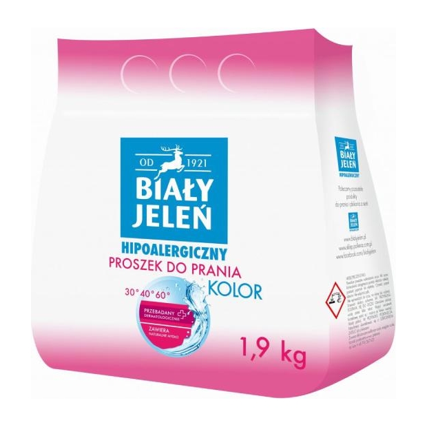 Biały Jeleń Proszek do prania kolor 1,9 kg | drogeria-zdrowie.com.pl