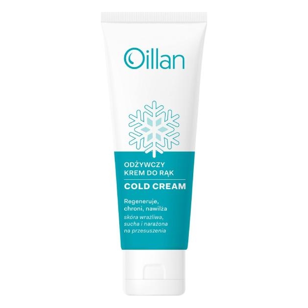 OILLAN COLD CREAM Ochronny krem do rąk na zimę, wiatr i mróz, 50 ml | drogeria-zdrowie.com.pl