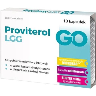 PROVITEROL LGG GO Żywe kultury bakterii szczepu, 10 tabletek