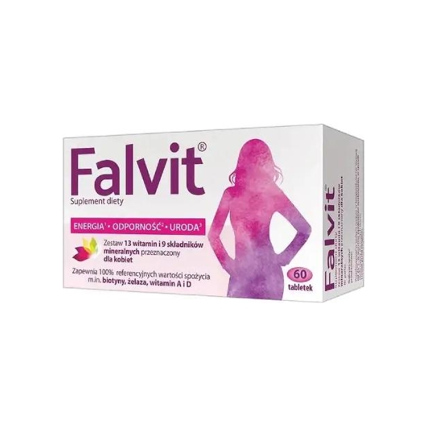 FALVIT, witaminy i mikroelementy, 60 tabletek | drogeria-zdrowie.com.pl