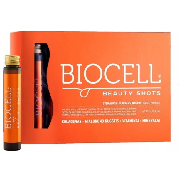 BIOCELL BEAUTY SHOTS, naturalny kolagen do picia, 14 fiolek | drogeria-zdrowie.com.pl