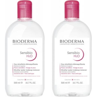 2 x BIODERMA SENSIBIO H2O Woda micelarna do demakijażu, 500 ml