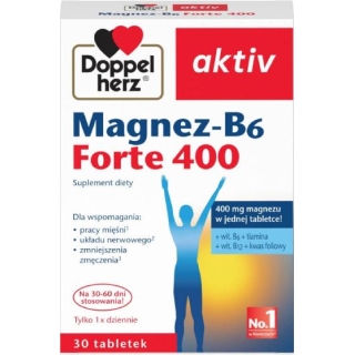DOPPELHERZ AKTIV Magnez-B6 Forte, 30 tabletek