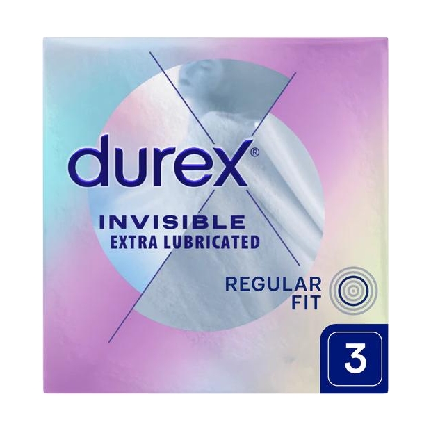 DUREX Invisible Extra Lubricated Prezerwatywy, 3 sztuki | drogeria-zdrowie.com.pl