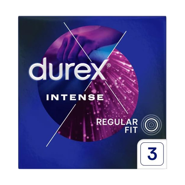 DUREX Intense Prezerwatywy, 3 sztuki | drogeria-zdrowie.com.pl