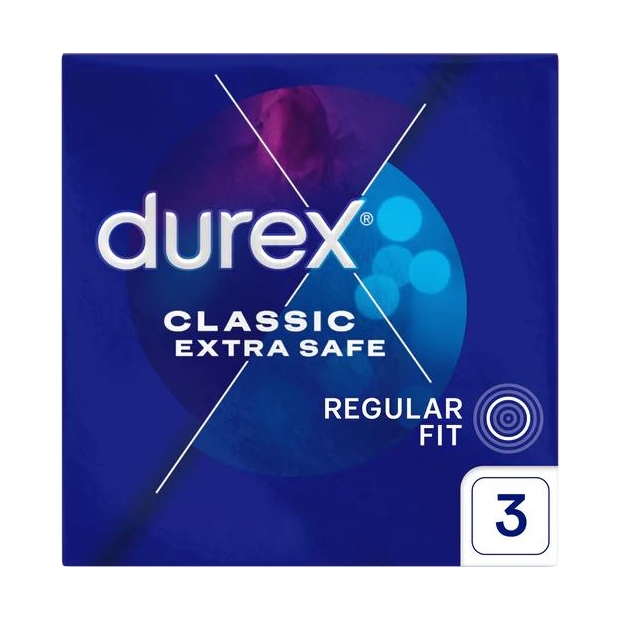 DUREX Extra Safe Prezerwatywy, 3 sztuki | drogeria-zdrowie.com.pl