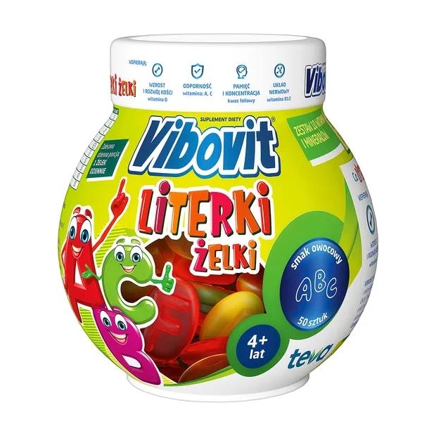 VIBOVIT LITERKI Żelki, 50 sztuk | drogeria-zdrowie.com.pl