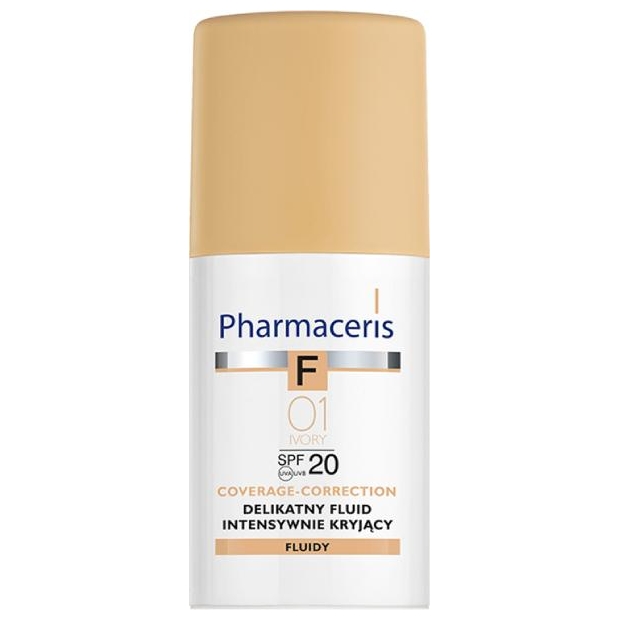 PHARMACERIS F Fluid kryjący Ivory 01 SPF20, 30 ml | drogeria-zdrowie.com.pl