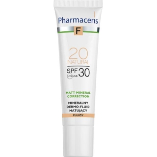 PHARMACERIS F Mineralny Dermo-Fluid matujący natural 20 SPF30, 30 ml