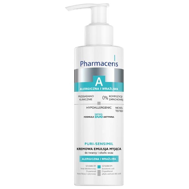 PHARMACERIS A PURI-SENSIMIL Emulsja myjąca do twarzy i okolic oczu, 190 ml | drogeria-zdrowie.com.pl