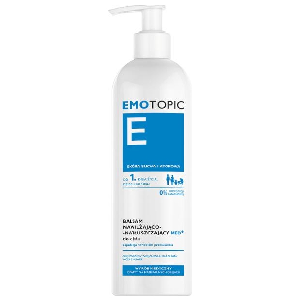 EMOTOPIC Med+ Balsam do ciała nawilżająco-natłuszczający, 400 ml | drogeria-zdrowie.com.pl