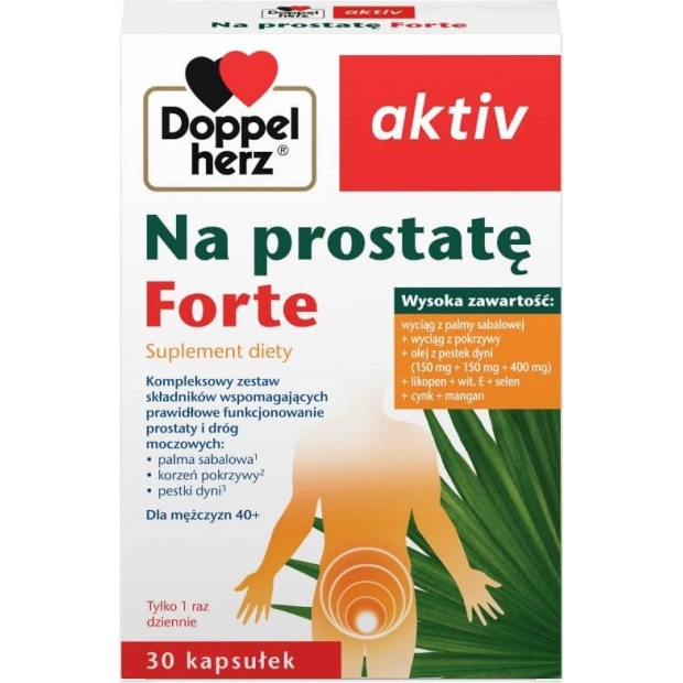 DOPPELHERZ AKTIV Na Prostatę Forte, 30 kapsułek | drogeria-zdrowie.com.pl