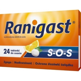 RANIGAST SOS tabletki do ssania, 24 sztuki