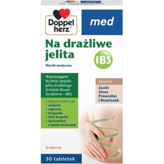 DOPPELHERZ MED Na Drażliwe Jelita, 30 tabletek