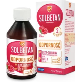 SOLBETAN Płyn na odporność o smaku malinowym, 150 ml