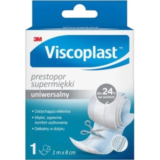 VISCOPLAST Prestopor super miękki plaster 1m x 8cm, 1 sztuka