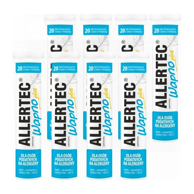 8 x Allertec wapno plus 20 tabletek musujących | drogeria-zdrowie.com.pl