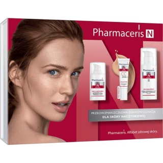 PHARMACERIS N Zestaw Przeciwzmarszczkowa do skóry naczynkowej, 50ml + 10ml + 15ml