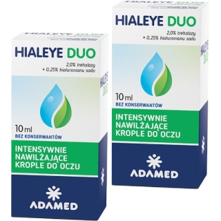 2x HIALEYE DUO krople do oczu 10 ml