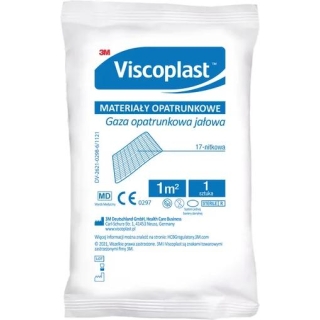 VISCOPLAST Gaza opatrunkowa jałowa 17 nitkowa 1 m2, 1 sztuka