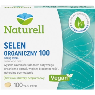 NATURELL Selen organiczny, 100 tabletek