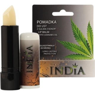 INDIA Pomadka do ust z olejem konopnym, 3,8 g