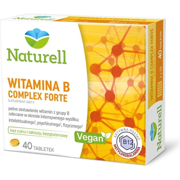 NATURELL Witamina B Complex Forte, 40 tabletek | drogeria-zdrowie.com.pl