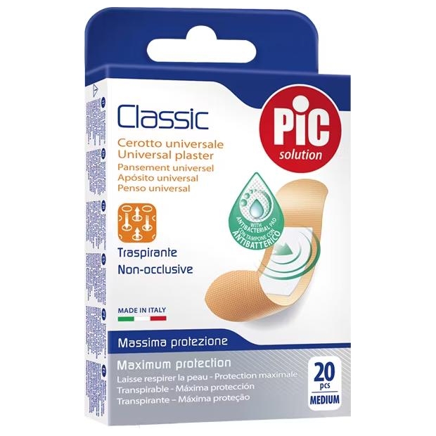 PIC Classic plaster antybakteryjny średni, 20 sztuk | drogeria-zdrowie.com.pl