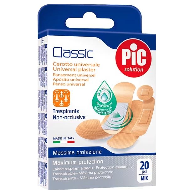 PIC Classic Mix plaster antybakteryjny, 20 sztuk | drogeria-zdrowie.com.pl