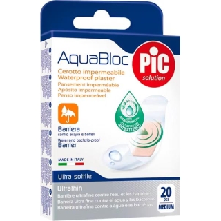 PIC Aquabloc plaster antybakteryjny średni, 20 sztuk