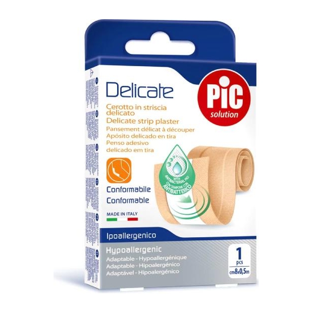 PIC Delicate plaster antybakteryjny do cięcia 0,5mx8cm, beżowy, 1 sztuka | drogeria-zdrowie.com.pl