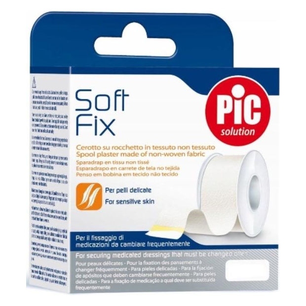 PIC SoftFix 1,25cmx5m plaster na rolce 1 sztuka | drogeria-zdrowie.com.pl