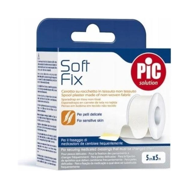 PIC SoftFix 5cmx5m plaster na rolce 1 sztuka | drogeria-zdrowie.com.pl