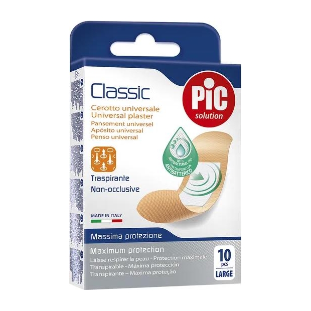 PIC Classic plaster antybakteryjny duży 25x72mm, 10 sztuk | drogeria-zdrowie.com.pl