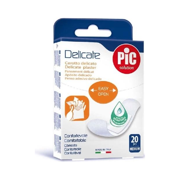 PIC Delicate plaster antybakteryjny średni, 20 sztuk | drogeria-zdrowie.com.pl